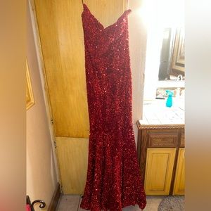 Portia and Scarlet Red Mermaid Evening/ Prom Dress.